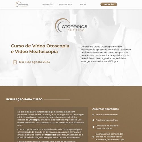 Curso-de-Vídeo-Otoscopia-e-Vídeo-Meatoscopia-W'Card Landing Page