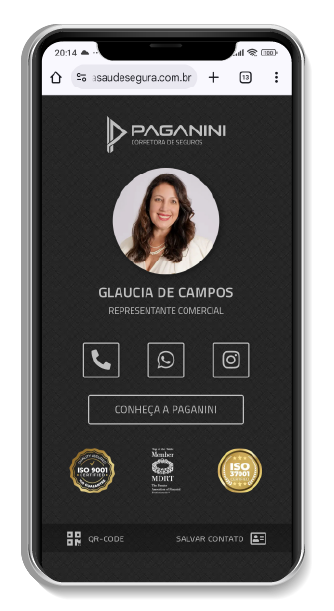 Glaucia de Campos Representante Comercial Corretora Paganini Mockup